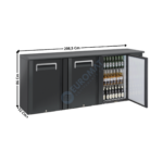 Arrière bar 3 portes battantes pleine | QB300 | COOL HEAD