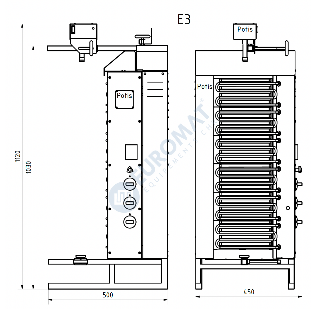 WearEver Machine à Brochettes Électrique 1000W – 8 Brochettes Multicolore