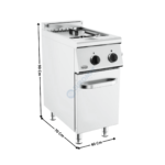 Friteuse 1 Cuve ELEC / 10 Litres sur meuble - Série ECO | 71780522 | COMBISTEEL