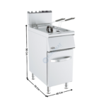Friteuse 1 Cuve GAZ / 15 Litres - Série ECO | 71780510 | COMBISTEEL