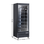 Congélateur vitrée 1 porte battante 560 Litres - NOIR - Ligne GMS | RFG750B | COOL HEAD