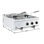 Friteuse 2 Cuves ELEC / 10+10 Litres à poser - Série ECO | 71780290 | COMBISTEEL