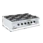Cuisinière 6 zones gaz à poser - Série ECO | 71780210 | COMBISTEEL