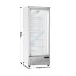 Armoire vitrée 1 porte battante 614 Litres - BLANC - Ligne GMS | RCG750 | COOL HEAD