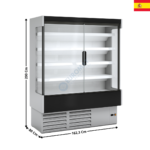 Vitrine murale réfrigérée 162cm - Version à porte / Gamme CEDAR 1 | DG115M1 | DOCRILUC