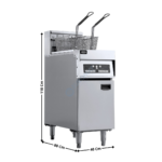 Friteuse 1 x 25 Litres haut rendement - Gamme ECO | 75090005 | COMBISTEEL