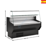 Vitrine réfrigérée 126,5cm - GAMME 800 TOP | VED813R | DOCRILUC
