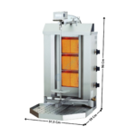Machine à kebab 3 zones Gaz - Série ECO | 70490005 | COMBISTEEL