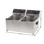 Friteuse électrique 2 x 8L. - A poser | DF8L2 | CUISTANCE