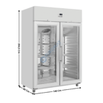 Armoire positive GN2/1 1255L. - 2 portes vitrées | QRG12 | COOL HEAD