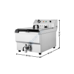 Friteuse électrique 10L. - A poser / Avec vidange | EF101V | CUISTANCE