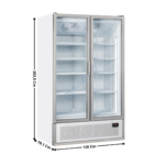 Armoire vitrée 2 portes battantes 1200L. Blanc - Version "High Load" | TKG1200 | COOL HEAD