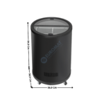 Congélateur coffre 80 L avec couvercle supérieur vitré - Négative | HN80 | COOL HEAD