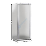 Armoire positive 600L. - 1 Porte pleine / Inox | CRX6 | COOL HEAD