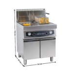Friteuse à gaz sur meuble - 2 x 17 Litres | CFG172S | CASSELIN