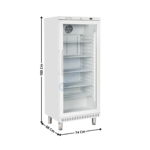 Armoire positive 400L. EURONORM - 1 Porte vitré | BYG460 | COOL HEAD