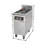 Friteuse 2 x 11 Litres élec avec Contrôle Electronique / Minuteur / Pompe - Premium Series | XMARTRCP3T222  | MIRROR