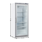 Armoire positive 600L. - 1 Porte vitré / Blanche | CRG6 | COOL HEAD