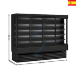 Vitrine murale 256cm / 1020L. - Gamme CEDAR DG0 | DG025M1 | DOCRILUC