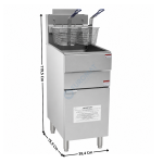 Friteuse gaz 23 L. sur coffre - Haut Rendement | GF90 | CUISTANCE