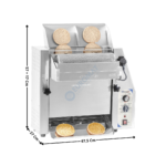 Toasteur vertical à grande vitesse avec roue à beurre et insert à buns | CTVGV+ CRBCTV600+ CIBTV600 | CASSELIN