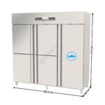 Armoire bi-températures GN2/1 2092L. avec compartiment Poisson - 4 portillons + 1 porte | AGP2005 | CORECO