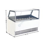 Vitrine à crème glacée - 12 bacs / Modèle BORNEO | 74870260 | COMBISTEEL