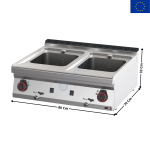 Cuiseur à pâtes électrique 16+16L. à poser - Série REDFOX 700 | VT7008E | REDFOX
