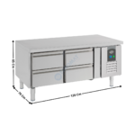 Soubassement réfrigérée 4 tiroirs positive - Série Pro Line | 79500445 | COMBISTEEL
