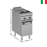 Friteuse 2 x 7 Litres élec MAGISTRA 700 | MFRE74A2V | MBM ITALY