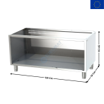 Soubassement fermé 120x66 - Série REDFOX 700 | P70120 | REDFOX