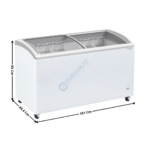 Congélateur 475L. coulissant & vitre bombé - Avec éclairage LED | CG509A | COOL HEAD