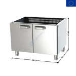 Soubassement fermé avec portes 80x66 - Série REDFOX 700 | P7080D | REDFOX