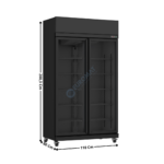 Armoire vitrée 2 portes battantes 580L - Série Economique | 74553150 | COMBISTEEL