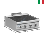 Plaque 4 zones à induction à poser MAGISTRA 700 | MIN77TM1 | MBM ITALY