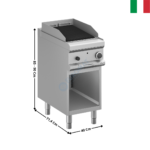 Grillade charcoal 1 zone gaz MAGISTRA 700 | MPLG74A | MBM ITALY