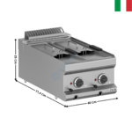 Friteuse 2 x 6 Litres élec à poser MAGISTRA 700 | MFRE74T2V | MBM ITALY
