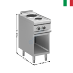 Plaque 2 zones Rondes MAGISTRA 700 | MPR74A | MBM ITALY