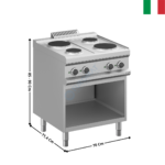 Plaque 4 zones Rondes MAGISTRA 700 | MPR77A | MBM ITALY