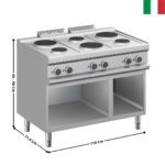 Plaque 6 zones Rondes MAGISTRA 700 | MPR711A | MBM ITALY
