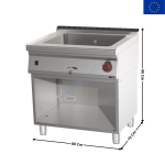 Bain marie électrique GN 2/1 - 200 sur meuble - Série REDFOX 700 | BM7080E | REDFOX