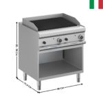 Grillade charcoal 2 zones gaz MAGISTRA 700 | MPLG78A | MBM ITALY