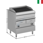 Grill à eau 2 zones ELEC MAGISTRA 700 | MWGE78A | MBM ITALY