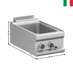 Bain-marie 1 x GN1/1 électrique à poser MAGISTRA 700 | MBME74T | MBM ITALY