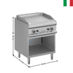 Plaque 2 zones acier élec MAGISTRA 700 | MFTE77AL | MBM ITALY