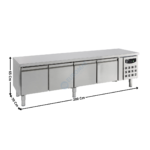Soubassement réfrigérée 4 portes positive - Série Economique | 79500440 | COMBISTEEL