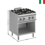 Feux vifs 4 zones XL MAGISTRA 700 | MFB77AXL | MBM ITALY