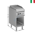 Plaque 1 zone acier - rainurée gaz MAGISTRA 700 | MFTG74AR | MBM ITALY