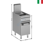 Friteuse 1 x 14 Litres gaz MAGISTRA 700 | MFRG74A | MBM ITALY