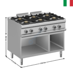 Feux vifs 6 zones XL MAGISTRA 700 | MFB711AXL | MBM ITALY